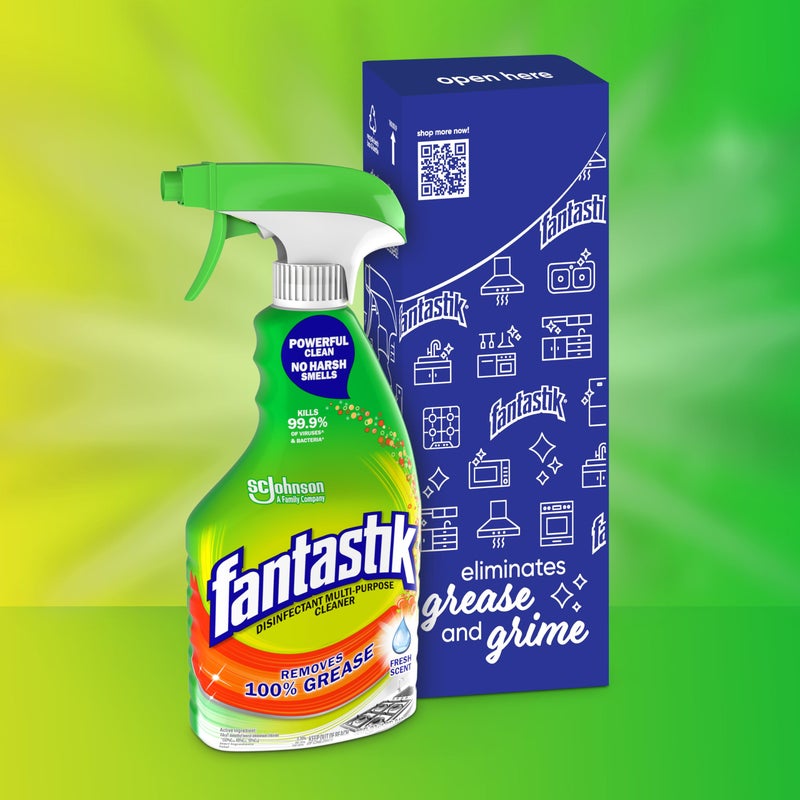 Fantastik All Purpose Cleaner, Multipurpose Surface Cleaner & Kitchen Grease Removal, Packaging Designed to Prevent Leakage and Breakage, Fresh Scent, 32 Fl Oz - Image 2
